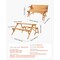2-in-1 Picnic Table & Bench Set, Outdoor Wooden Folding with Umbrella Hole